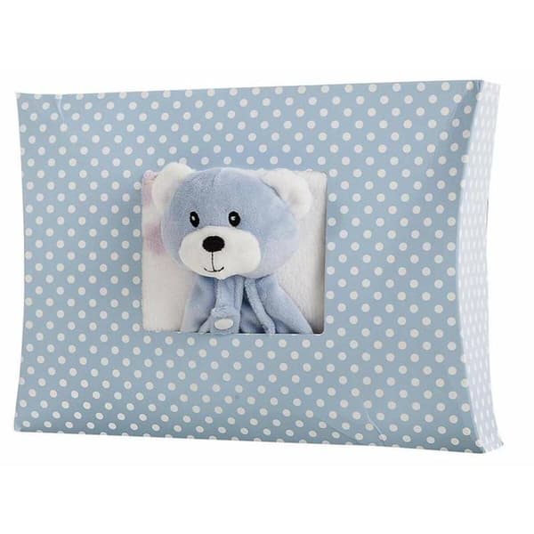 Tæppe til Baby Kramme klud Blå Pink 90 x 75 cm