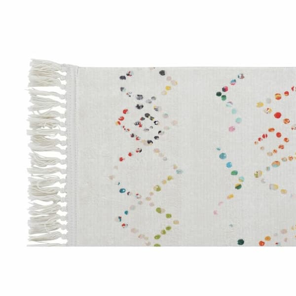 Gulvteppe DKD Home Decor Hvit Flerfarget (120 x 180 x 0,7 cm)