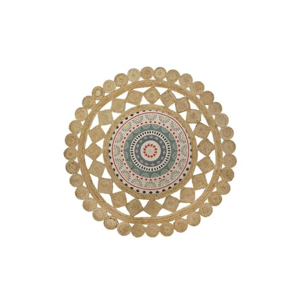 Gulvteppe DKD Home Decor Brun Flerfarget (120 x 120 x 0,75 cm)