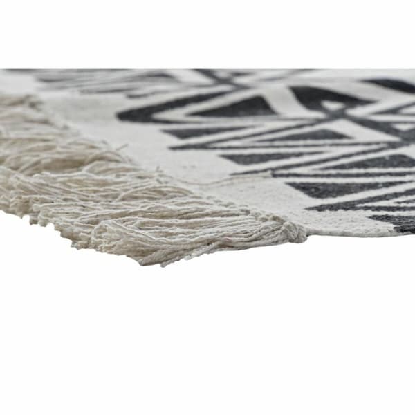 Gulvteppe DKD Home Decor Svart Hvit Ikat (120 x 180 x 0,7 cm)