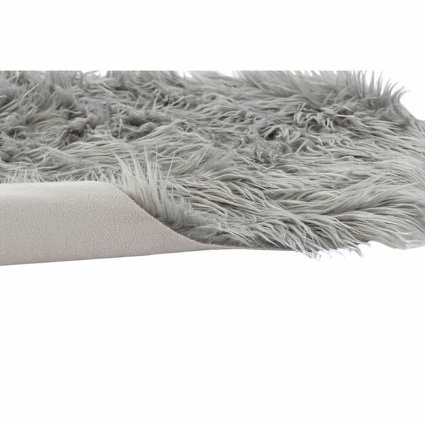 Gulvteppe DKD Home Decor Grå Med hår 60 x 90 x 2 cm