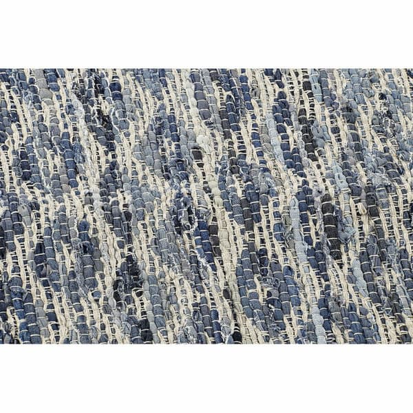 Gulvteppe DKD Home Decor Blå Hvit (120 x 180 x 1 cm)