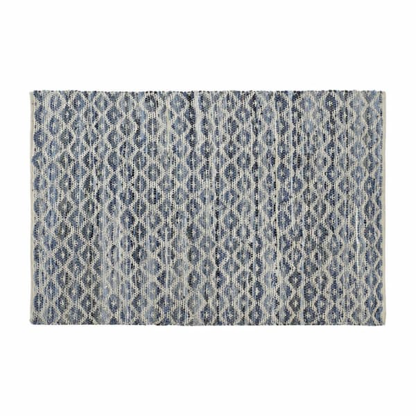 Gulvteppe DKD Home Decor Blå Hvit (120 x 180 x 1 cm)