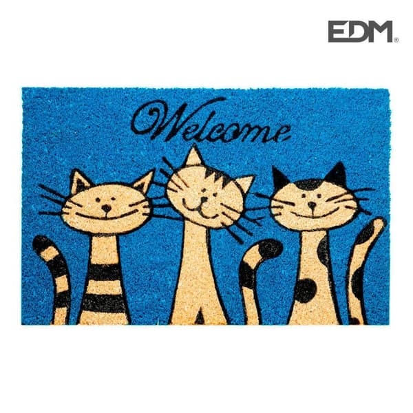 Dørmatte EDM 74764 Blå 60 x 40 cm Rektangulær