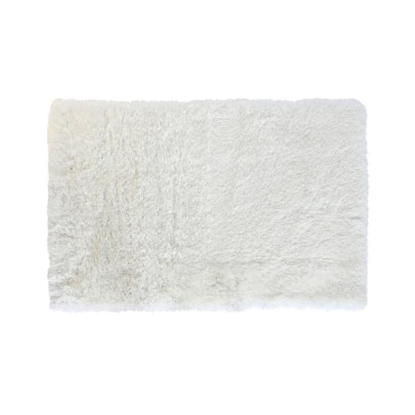 Gulvteppe DKD Home Decor 120 x 180 x 8 cm Polyester Elfenben Silke