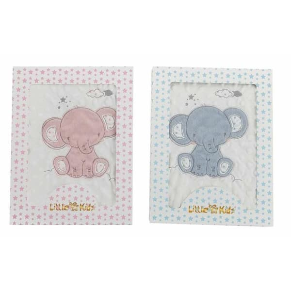 Babyteppe Elefant Rosa Broderi Dobbeltsidig 100 x 75 cm