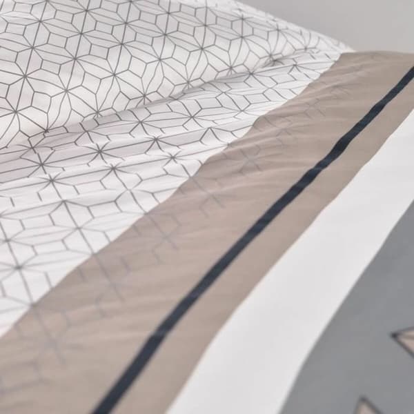 Dyne deksel sett TODAY Beige 240 x 200 cm Geometrisk