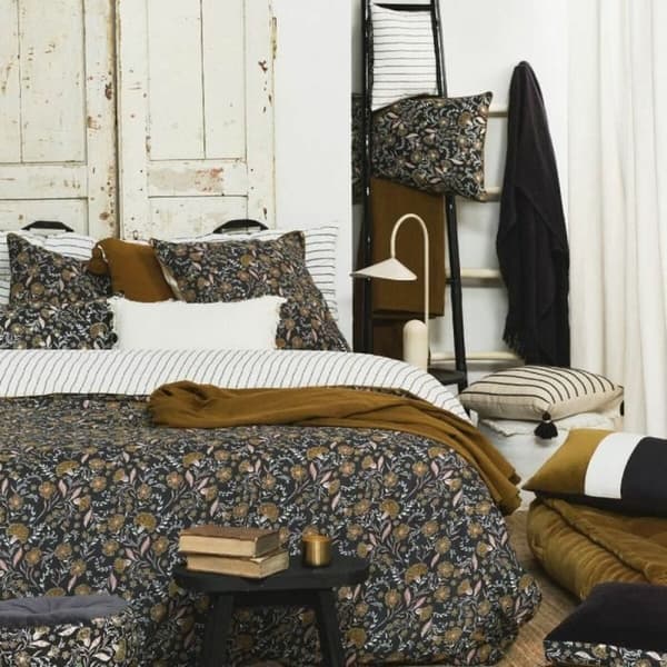 Dyne deksel sett TODAY Marigold Indies Brun 220 x 240 cm