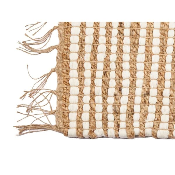 Gulvteppe Svart Naturell Striper 70 x 1 x 140 cm (8 enheter)