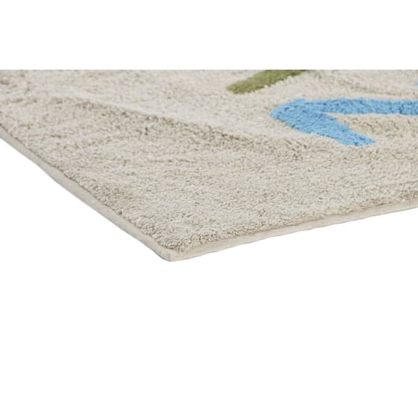 Gulvteppe Home ESPRIT Hvit Flerfarget Barne 100 x 150 x 1,5 cm