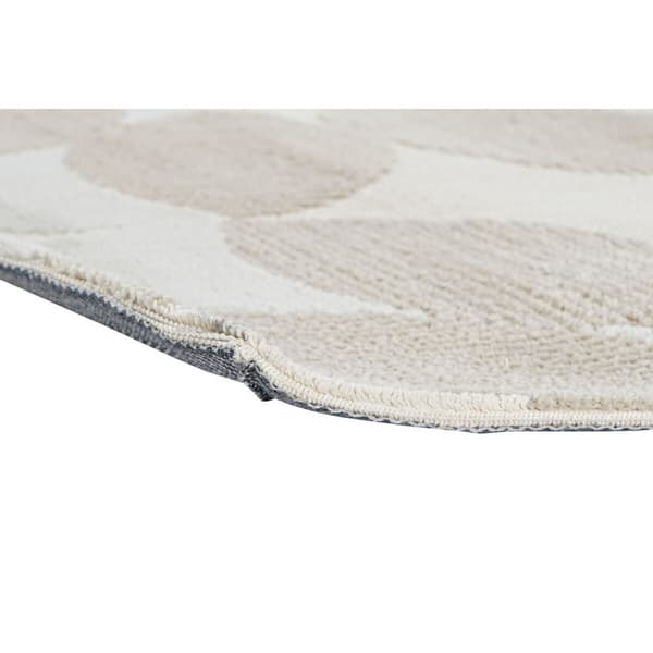 Matto DKD Home Decor Beige Polyesteri Ympyrät (200 x 290 x 0.9 cm)