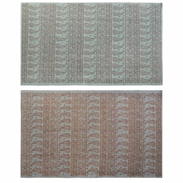 Matto DKD Home Decor 160 x 230 x 0,4 cm Sininen Polyesteri Vihreä Arabi (2 osaa)