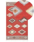 Miniatyrbild 1 av 7: Kelimmatta Flerfärgad bomull 80 x 150 cm Geometriskt mönster Rektangulär Traditionell med kort lugg