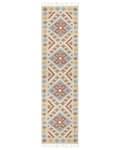 Miniatyrbild 4 av 7: Kelimmatta Flerfärgad bomull 80 x 300 cm Geometriskt mönster med tofsar Rektangulär Traditionell