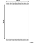 Miniatyrbild 3 av 7: Kelimmatta Flerfärgad bomull 140 x 200 cm Vändbar Geometriskt Mönster med Tofsar Rektangulär Traditionell Vardagsrum Sovrum Hall