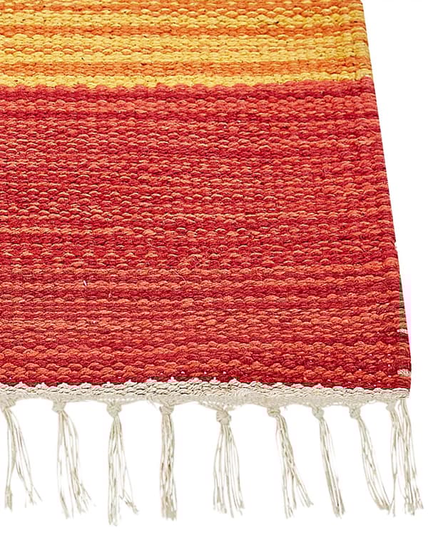 Kelimmatta Flerfärgad bomull 140 x 200 cm Handvävd Vändbar Flat Weave Geometriskt mönster med tofsar Traditionell Boho Vardagsrum Sovrum