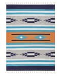 Miniatyrbild 4 av 7: Kelimmatta Flerfärgad bomull 140 x 200 cm Handvävd Vändbar Flat Weave Geometriskt Mönster med Fransar Traditionell Boho Vardagsrum Sovrum