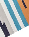 Miniatyrbild 6 av 7: Kelimmatta Flerfärgad bomull 140 x 200 cm Handvävd Vändbar Flat Weave Geometriskt Mönster med Fransar Traditionell Boho Vardagsrum Sovrum