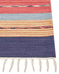 Miniatyrbild 5 av 7: Kelimmatta Flerfärgad Bomull 140 x 200 cm Handvävd Vändbar Flat Weave Geometriskt Mönster med Fransar Traditionell Boho Vardagsrum Sovrum