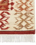 Miniatyrbilde 6 av 7: Teppe Flerfarget Ull Bomull 80 x 150 cm Kelim Lappemøster Dusker Håndvevd Boho Dekorativt Stue Soverom