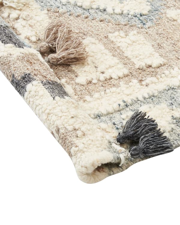 Teppe Flerfarget Ull Bomull 200 x 300 cm Kelim Håndvevd Dusker Boho Dekorativt Stue Soverom