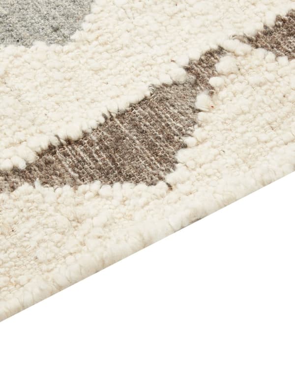 Kelimteppe Flerfarget ull- og bomullsteppe 160 x 230 cm Håndlaget Vevd Boho Lappeteppe med dusker