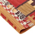 Miniatyrbilde 7 av 7: Kelimteppe Flerfarget Bomull 160 x 230 cm Håndvevd Vendbart Geometrisk mønster Frynser Tradisjonell stil Boho Stue Soverom
