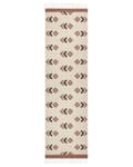 Miniatyrbilde 4 av 7: Kelimteppe Beige Svart Bomull 80 x 300 cm Kort lugg Vendbart Moderne design Stue Soverom