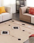 Miniatyrbilde 2 av 7: Kelimteppe Flerfarget Bomull 200 x 300 cm Kort lugg Vendbart Håndvevd Moderne design Stue Soverom