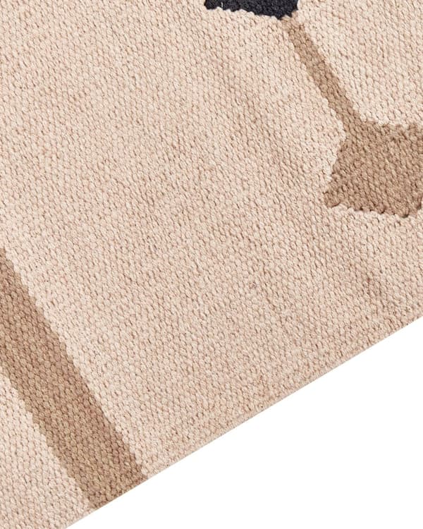Kelimteppe Flerfarget Bomull 140 x 200 cm Kort lugg Vendbart Håndvevd Moderne design Stue Soverom