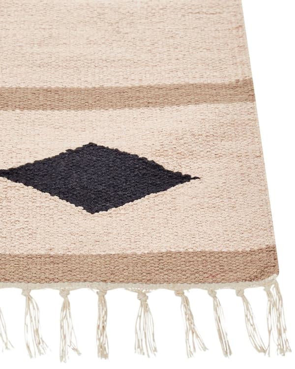 Kelimteppe Flerfarget Bomull 140 x 200 cm Kort lugg Vendbart Håndvevd Moderne design Stue Soverom