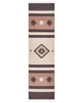 Miniatyrbilde 4 av 7: Kelimteppe Beige Brun Bomull 80 x 300 cm Vendbart Håndvevd Geometrisk mønster Frynser Stue Soverom