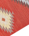 Miniatyrbilde 5 av 7: Kelimteppe Flerfarget Bomull 200 x 300 cm Geometrisk mønster Frynser Tradisjonell stil
