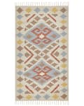 Miniatyrbilde 4 av 7: Kelimteppe Flerfarget Bomull 80 x 150 cm Geometrisk mønster Frynser Tradisjonell stil