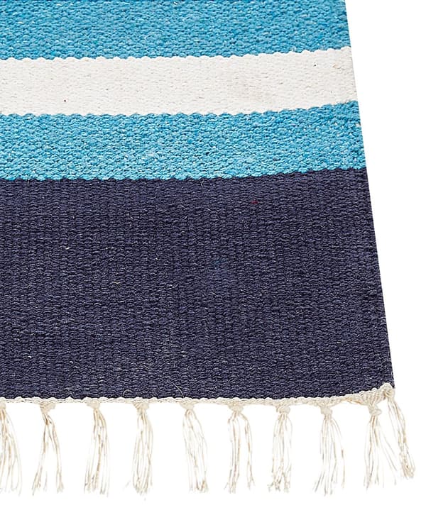 Kelimteppe Flerfarget Bomull 200 x 300 cm Håndvevd Vendbart Geometrisk mønster Frynser Tradisjonell stil Boho Stue Soverom