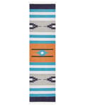 Miniatyrbilde 4 av 7: Kelimteppe Flerfarget Bomull 80 x 300 cm Håndvevd Vendbart Geometrisk mønster Frynser Tradisjonell stil Boho Stue Soverom