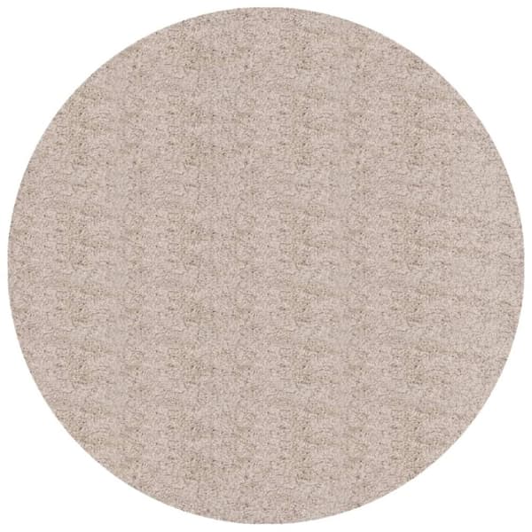 vidaXL shaggy gulvtæppe PAMPLONA Ø 280 cm høj luv beige