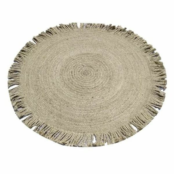 Gulvteppe DKD Home Decor Naturell Jute (200 x 200 x 1,5 cm)