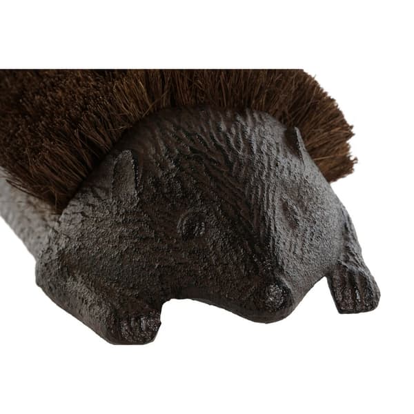 Dørmåtte Home ESPRIT Mørkebrun Jern 28 x 12,5 x 9,5 cm Pindsvin