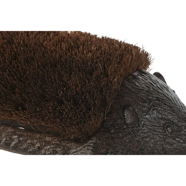 Dørmåtte Home ESPRIT Mørkebrun Jern 28 x 12,5 x 9,5 cm Pindsvin