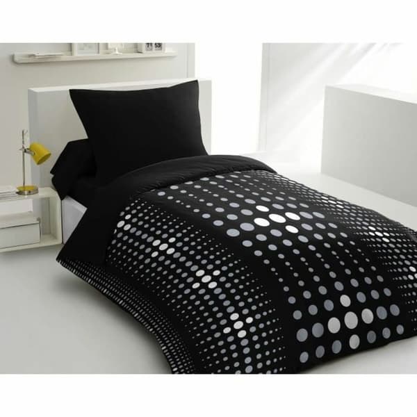 Påslakan HOME LINGE PASSION Steevy  Svart 140 x 200 cm