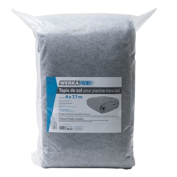 Golvmattor - WERKA PRO - 4 x 7,7 m - 110 g/m2 - Polyester - Grå