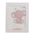 Miniatyrbillede 1 af 2: Tæppe til Baby Elefant Pink Broderi Dobbeltsidet 100 x 75 cm