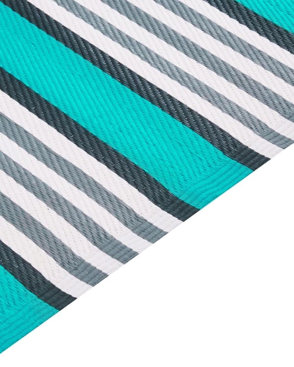 Utendørs Teppe Matte Turkis Syntetisk 120 x 180 cm Stripete Geometrisk Mønster Miljøvennlig Moderne Minimalistisk