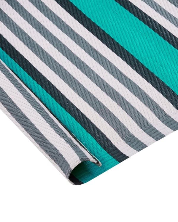 Utendørs Teppe Matte Turkis Syntetisk 120 x 180 cm Stripete Geometrisk Mønster Miljøvennlig Moderne Minimalistisk