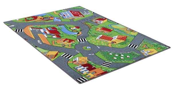 Little Village Bil barnmatta  95x133 cm