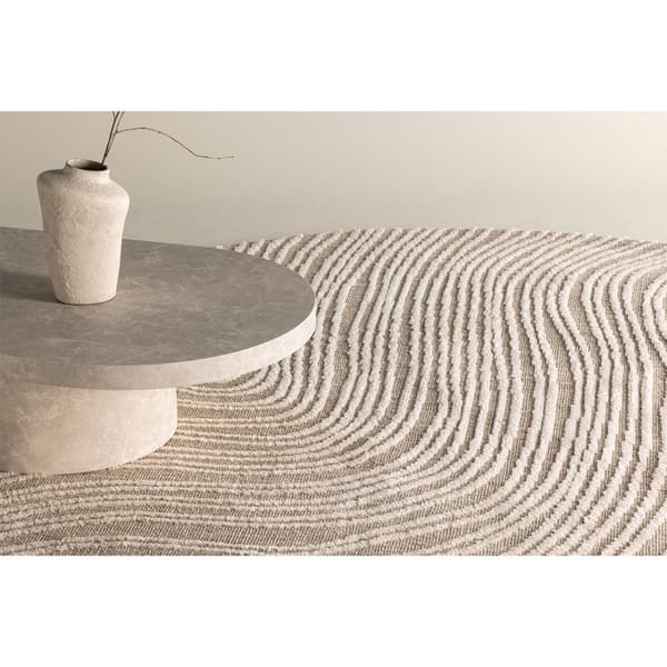 Melle teppe Ø200cm beige.