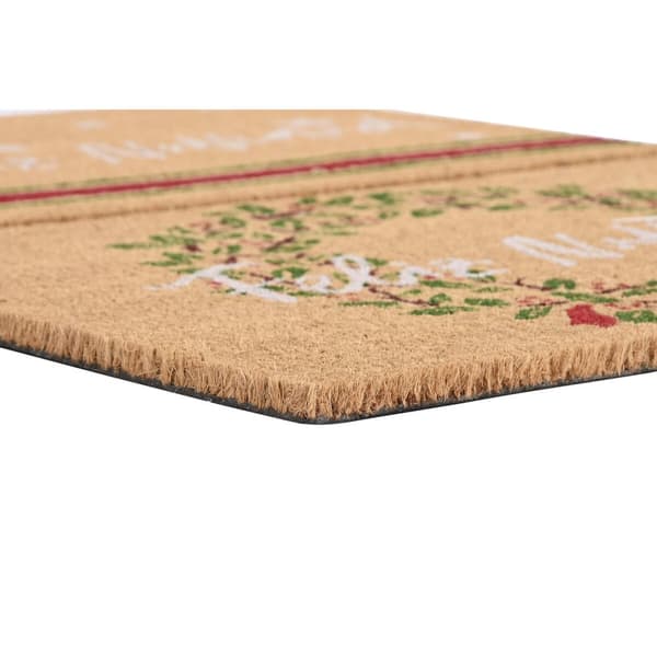 Kynnysmatto DKD Home Decor Valkoinen Ruskea Punainen Vihreä PVC Kookoskuitu 60 x 40 x 1,5 cm (2 osaa)