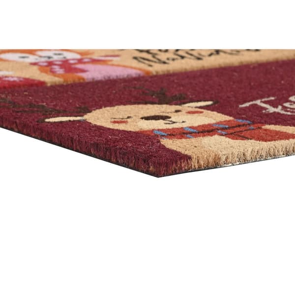 Kynnysmatto DKD Home Decor Punainen Monivärinen PVC Kookoskuitu 60 x 40 x 1,5 cm (2 osaa)