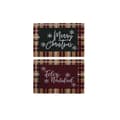 Miniatyrbilde 1 av 3: Dørmatte DKD Home Decor Hvit Brun Rød Grønn PVC Kokosfiber 60 x 40 x 1,5 cm (2 enheter)